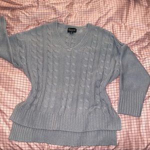 Grey knitted sweater